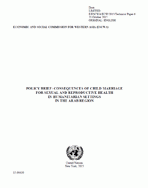 Consequences of Child Marriage for Sexual and Reproductive Health in Humanitarian Settings in the Arab Region, 2015 (cover)