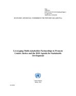 Leveraging Multi-stakeholder Partnerships to Promote Gender Justice and the 2030 Agenda for Sustainable Development 
