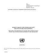 Women's rights and gender equality for sustainable development: Discussing the proposed sustainable development goals within the context of development in the Arab region, 2015 cover